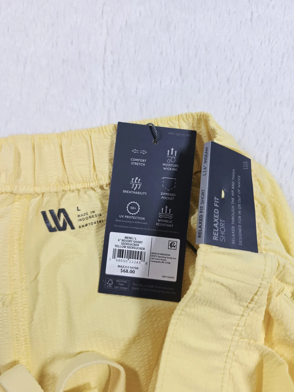 VRST Lightweight Yellow Hybrid Shorts for Men